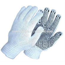 Sunnyhope billig gestrickte Handschuhe mit PVC-Punkten, Werkstatt-Baumwollhandschuhe